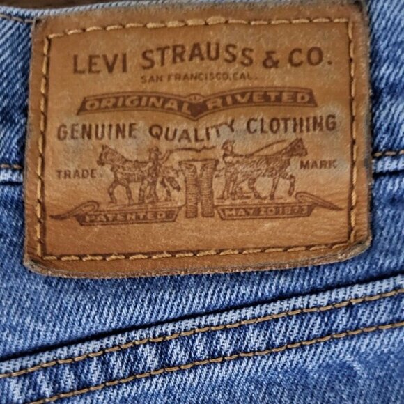 Levi's Womens Jeans Size 25 Wedgie Straight Blue High Rise Button Fly Denim Crop - Picture 13 of 15